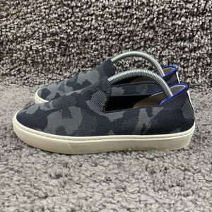 Rothy's The Sneaker Gray Camo Slip On Round Toe Flats Shoes Womens Size 6.5